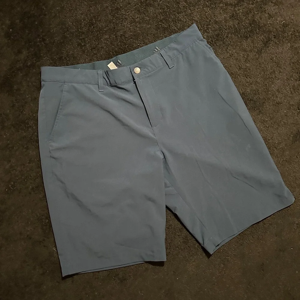 Adidas Shorts Mens Size 34 Primegreen Golf‎ Flat Front Blue Performance Stretch